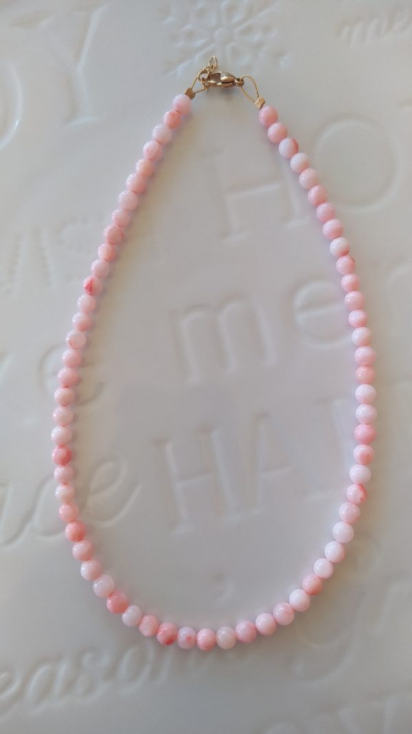Pink shell necklace