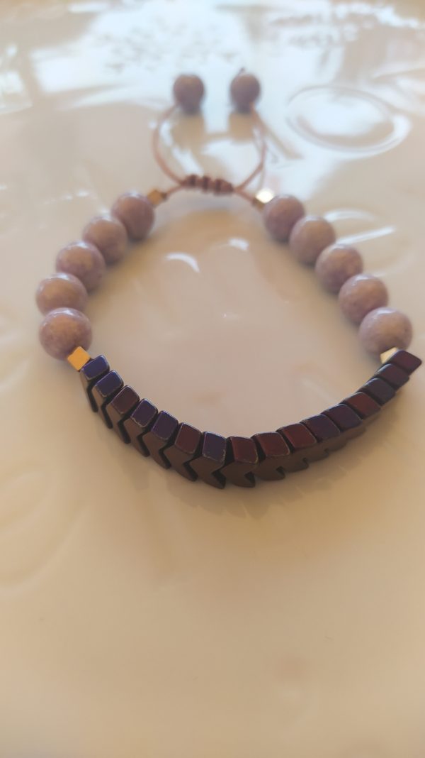 Purple fossil bracelet