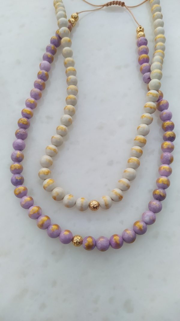 White nephrite necklace - Image 2