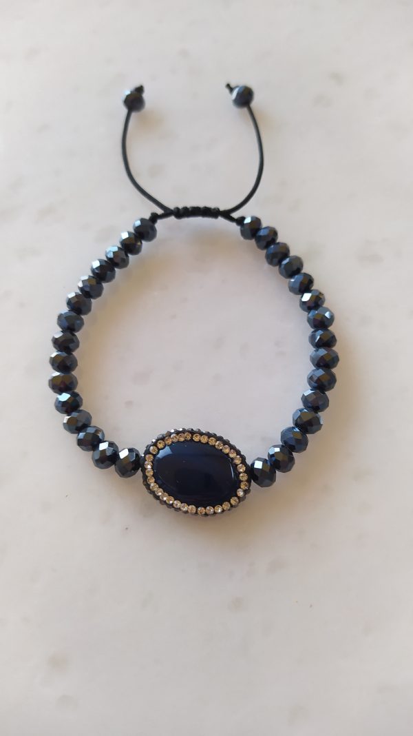 Deep blue agate