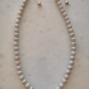 White nephrite necklace