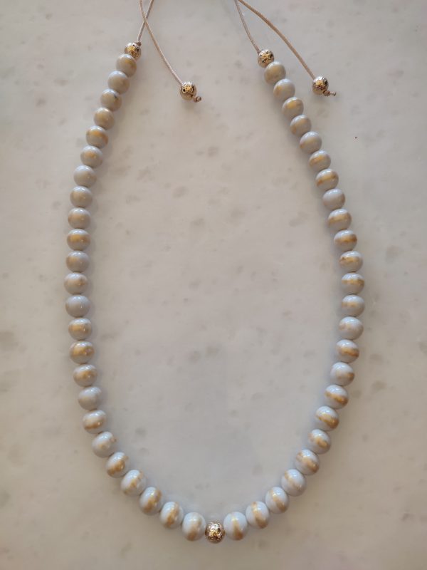 White nephrite necklace