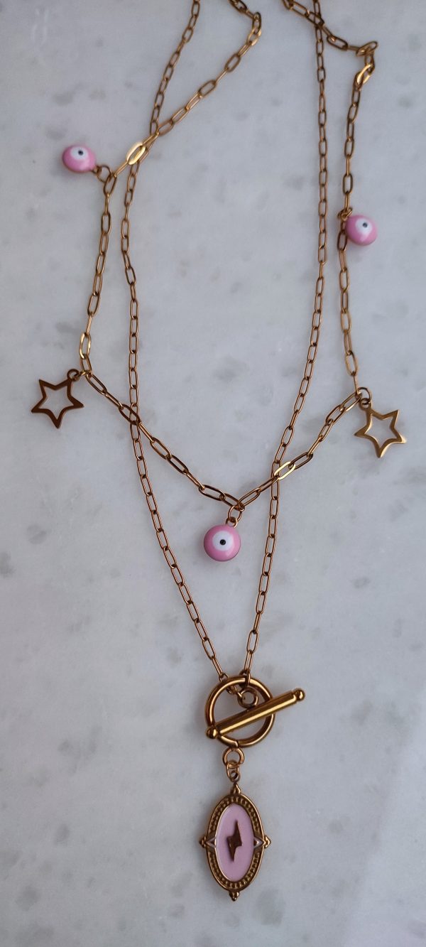 Pink eye necklace - Image 2