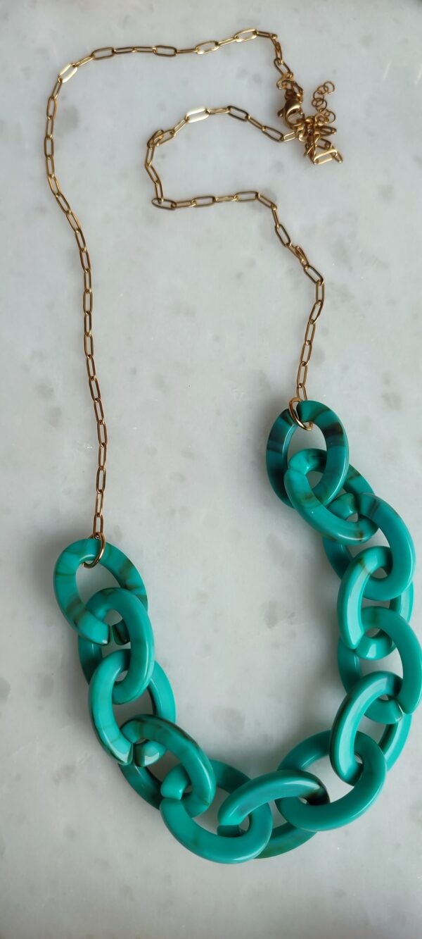 Green chain necklace