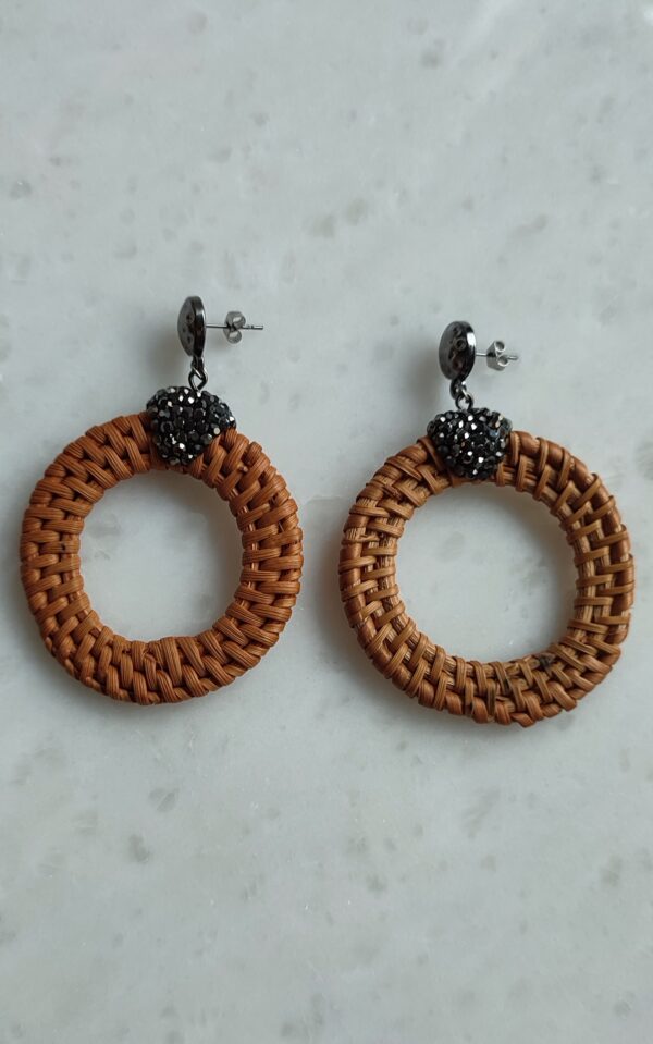 Rattan earrings 2